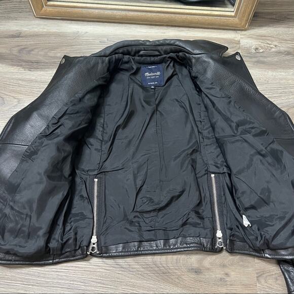 Madewell Ultimate Leather Motorcycle Jacket sz XS - Picture 4 of 9